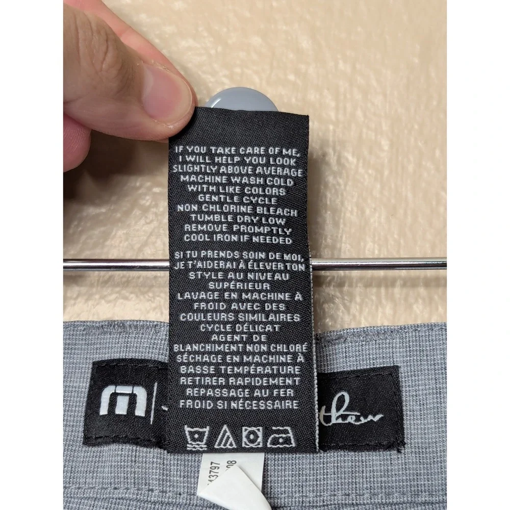 TravisMathew Beck Shorts Mens 34 Grey Golf Performance 1MM208 Stretch Casual